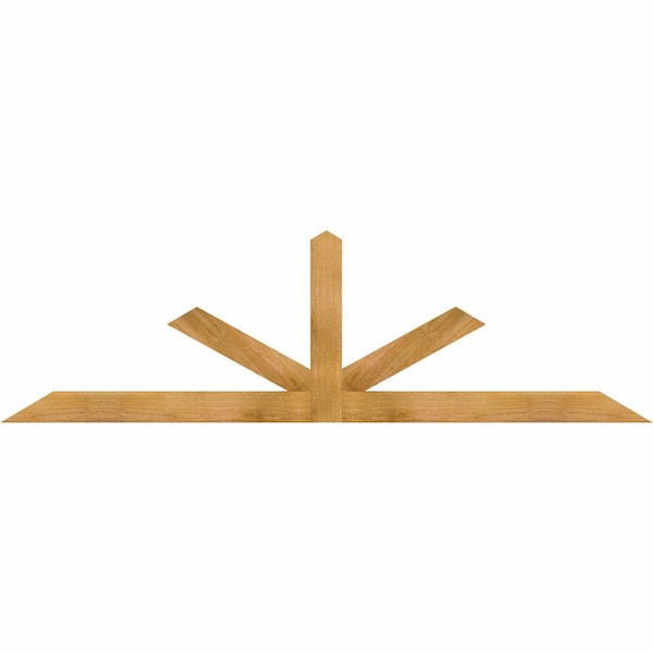 Ekena Millwork Saratoga Rough Sawn Timber Gable Bracket, Western Red Cedar, 84"W x 24"H x 2"D x 4"F, 7/12 Pitch GBW084X24X0204SAR00RWR - main